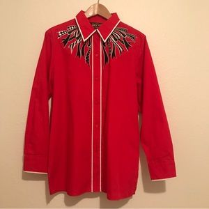 Bob Mackie Western Shirt Women’s Size M